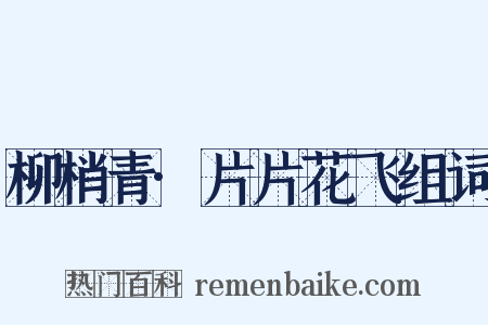 柳梢青·片片花飞组词是什么意思的图片